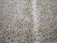 Hobby Lobby “Metallic Christmas Swirl” Gold Scrolls Holiday Fabric
