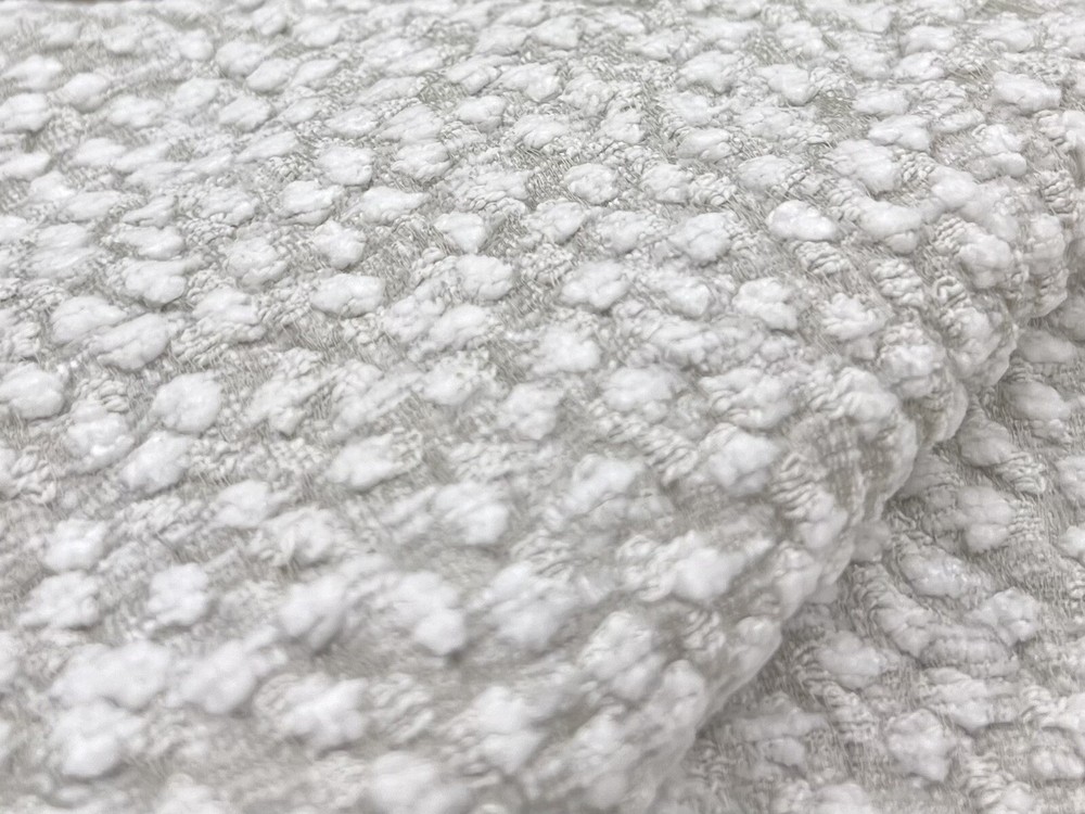 Donghia Textured Plain Weave Uphol Fabric- Pinch / White 7 yds DG-10350.010