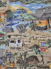 Robert Kaufman Fabric Screen Print #3695 1.3 YDs (42.5 IN) x 43″ Hwy 66 Cotton