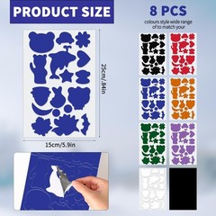 8 Sheets down Jacket Repair Patch Kit Pre-Cut Waterproof Nylon Fabric Patches