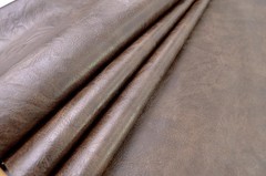 1 Yards 54″ x 36″ Dark Brown Faux Leather Fabric Distressed Crazy Horse Soft …