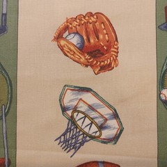Bloomcraft Screen Print Sports Cotton Fabric Baseball Football Stain Repellent
