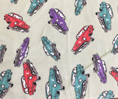 Richlin Fabrics ~100% Cotton Flannel ~ Auto on Mint ~ per half yard