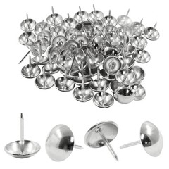 Upholstery Tacks, 5/8 Inch (16mm), Silver, 100Pcs | Antique Round Metal, Thum…