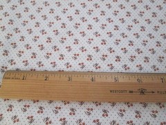 VTG Small Floral Print and Tiny Dot Fabric on Cream 44 in W X BTY