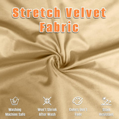 Velvet Fabric, 60” X 40” (150CM X 100CM) Soft Upholstery and Apparel Fabric, W