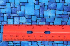 42″ x 44″ Light Fantastic by Fabric Freedom in London England Blue Stone Blocks
