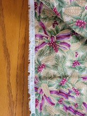 Vtg Hoffman International Fabrics Screen Print Boughs Of Holly 64×44 Upholstery