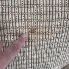 Woven Check Fabric Yardage Stripe Border Rustic Farmhouse Textile Decor 55×1 Yd