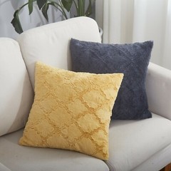 Tache Diamond Pattern Super Soft Faux Fur Accent Throw Pillow Cover or Euro Sham