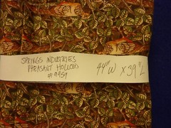 SPRINGS INDUSTRY PHEASANT HOLLOW FABRIC REMNANT 2 PIECES EACH 44” W X 39” L