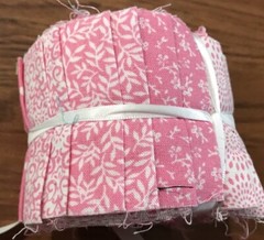 Jelly Roll Pink 2 1/2” X 42” 20 Strips 10 Designs 100% Cotton