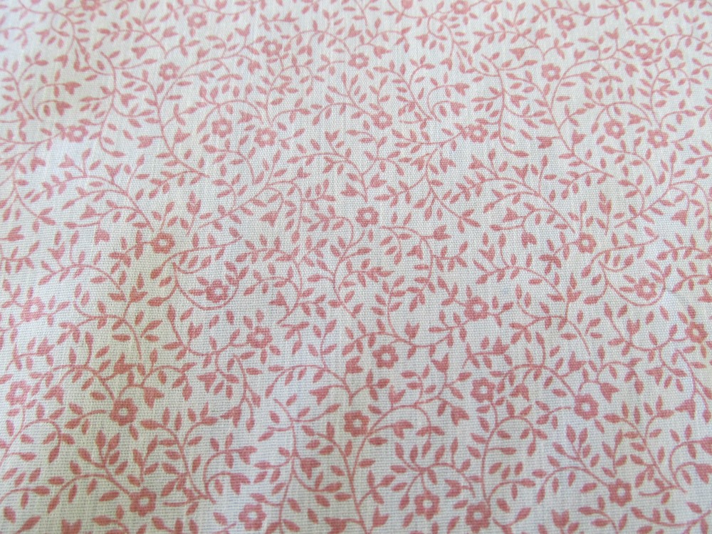 SOLD PER YARD Pink Calico Small Floral Print Polyester Blend Multipurpose fabric