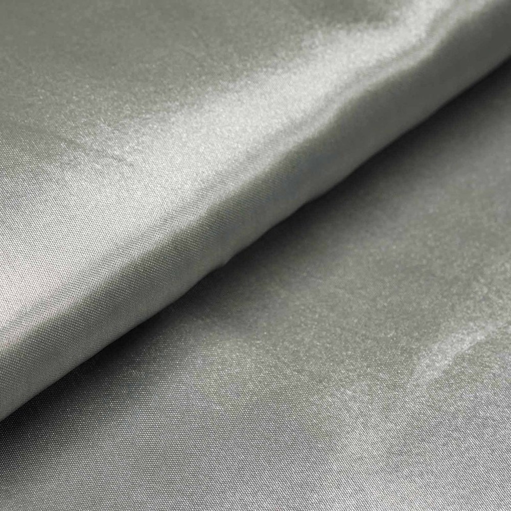 Silver SATIN FABRIC 54″ x 10 yards Bolt Crafts Sewing Put-up Light Gray Party