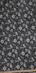 Gray floral Printed spandex stretchable Fabric wrinkle Free Tela 60” W Sold BTY