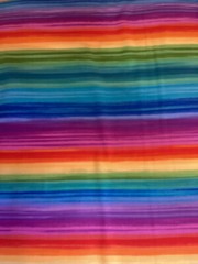 Designer Pavilion Bright Stripe Cotton Fabric by the yard, 1/2 yard