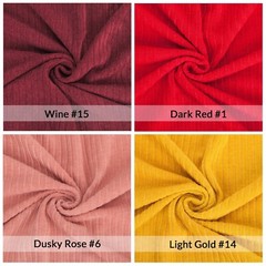Jersey Fabric Rib Knit 4×2 Ribbed Dressmaking Stretch Material 19 Fashion Colors