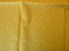 Yellow and Red Dots on Yellow Cotton Fabric 44 inches wide x 36 inches long