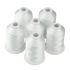 Simthread 6 Polyester White Machine Embroidery Threads 1000M(1100Yards)