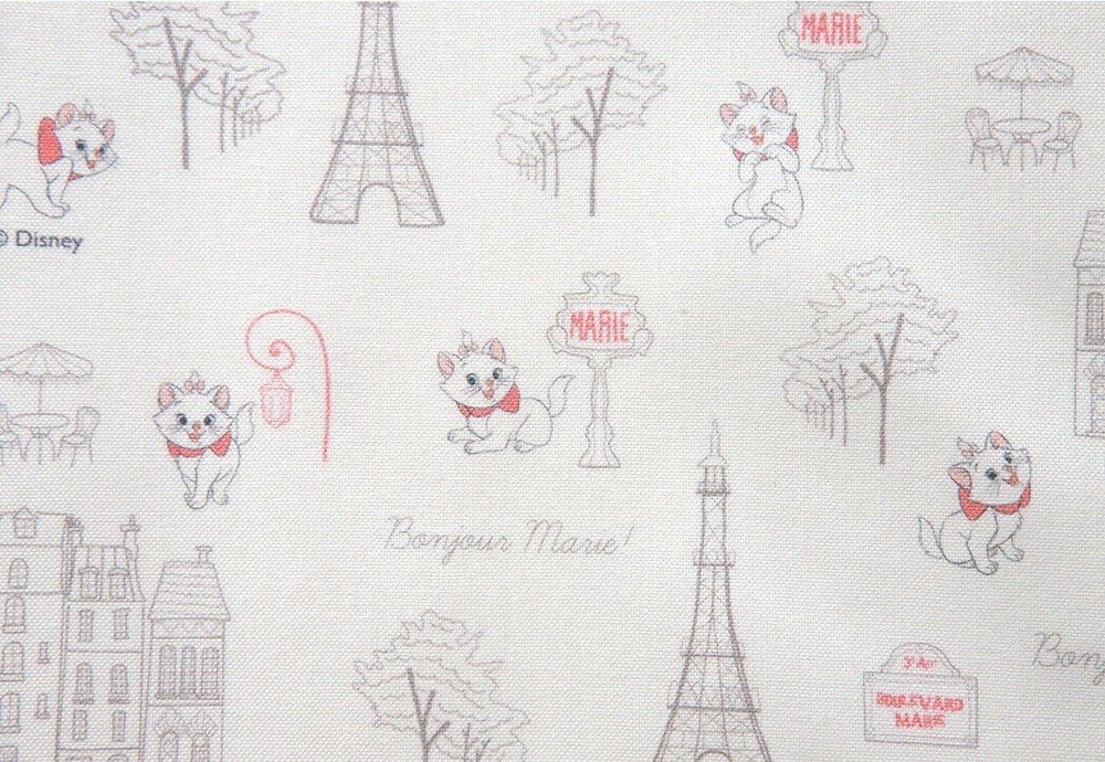 Disney Aristocats Marie in Paris Fabric made in Korea by the Half Yard
