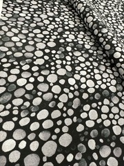 Extra wide backing quilt fabric 108” black & greys pebbles. 8 yards available