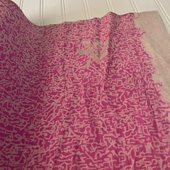 SILK, Pink-White FABRIC 3 Yards x 15 Inches Wide or 108 Inches x 15 Wide