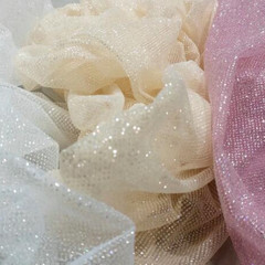 Sequin Glitter Mesh Tulle Fabric Backdrop Cloth Wedding Decor Crafts Costume Sew