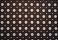 Geometric circles within circle white blue brown quilting 17″ 100% cotton fabric