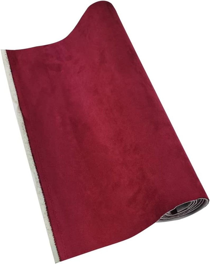 Wine Red Auto Suede Headliner Fabric with Foam Backing – 118″x60