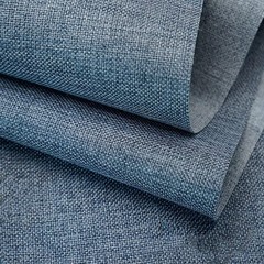 Versatile Faux Linen Upholstery Fabric – Grey Blue 57×36 Inch for Chairs & Sofas