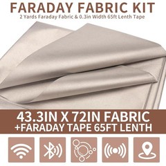 Faraday Fabric(43″ W � 108″ L Fabric + 300″ L Tape)?Faraday Fabric EMP Proof Mil