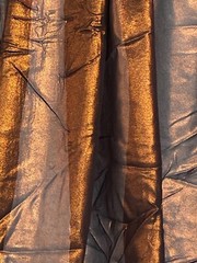 Italian Printed Copper Metallic on Viscos Georgette Fabric