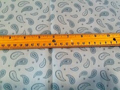 1 yd + 23″ x 44″ Mint Paisley Print 100% Cotton Sewing or Quilting Fabric