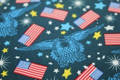 American FLAG Patriotic Fabric Half Yard 1/2 YD COTTON America USA {4th of July}