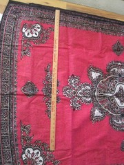 African Fabric Red Black White Kenya Cotton Vintage Never Used