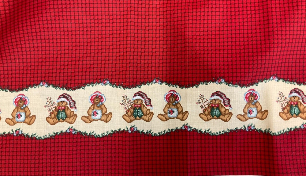 DAISY KINGDOM-TED E. BEAR CHRISTMAS BORDER #3722 BY PAST & PRESENTS – 1 3/8YARDS