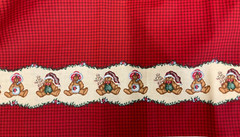 DAISY KINGDOM-TED E. BEAR CHRISTMAS BORDER #3722 BY PAST & PRESENTS – 1 3/8YARDS