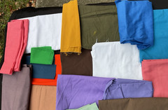 Cotton Percale Fabric Scraps Vintage Slow Stitch Junk Journals Crafts 4 oz – New