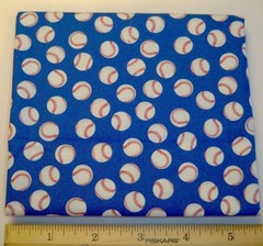 Timeless Treasures Small Tossed Baseballs on Royal Blue Cottom Fat Quarter