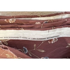 Waverly Div. of Schumacher Screen Print Vat Dye Fabric New 2 large pieces Mauve