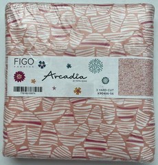 Figo Fabrics 3 Yard Cut Arcadia Coral Strata Pink K90496-56 100% Cotton W 44/45”