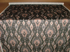 1.5m iLiv Kasbah Anthracite Ikat Soft Velvet Fabric Cushion Curtain Upholstery
