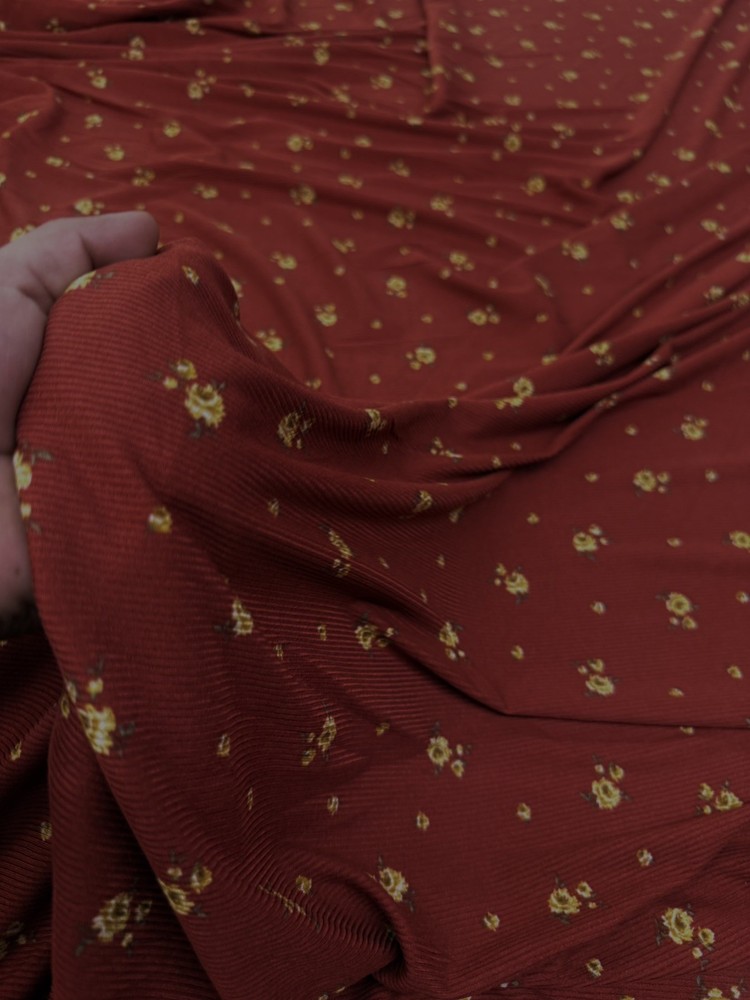 RIB 2×1 Knit Print 95% Polyester 5% Spandex 58/60″ Fabric By The Yard