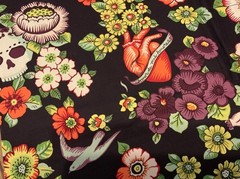 Alexander Henry “Frida La Catrina” Fabric Kahlo / De Leon Designs 2013 1.5yd