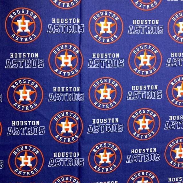 Houston Astros on Navy Fabric Traditions 100% cotton 2.5yds MLB Licensed Fabric