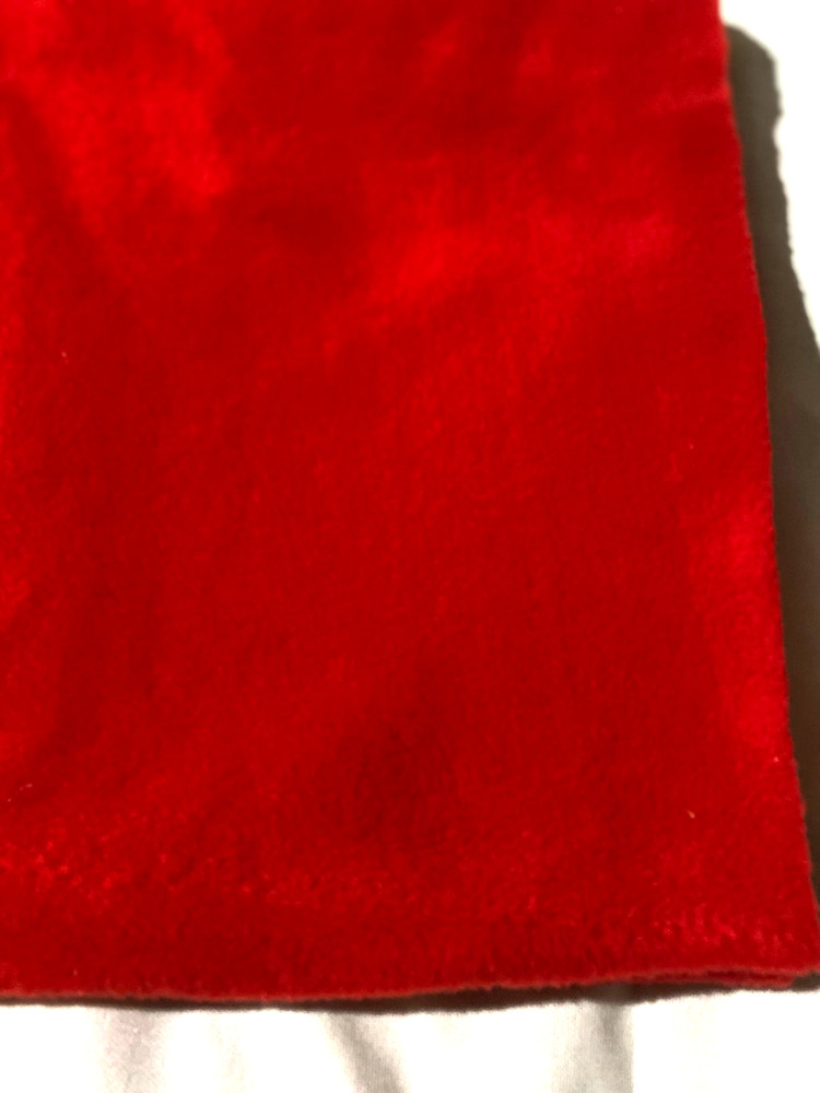 Solid red polyester fleece fabric 18″ by 56″(soft on both sides)
