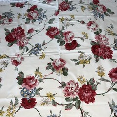 Ralph Lauren Danielle White Floral Fabric Remnant 29×27”