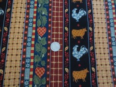 5188. The Kesslers FOLK ART STRIPE Craft, Quilting COTTON FABRIC-42″ x 4.25 yds