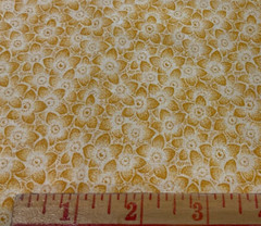 YELLOW & GOLD FLORAL – COTTON– 1 5/8 YARDS