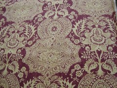 One Yd WILLIAMSBURG Fabric Market Square Shaimar Resist LINEN Upholstery BTY